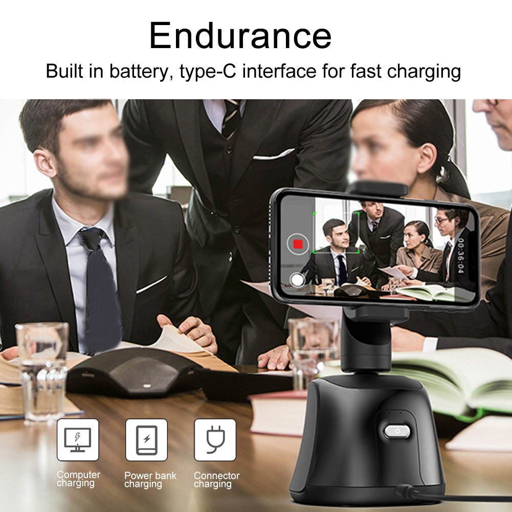 Portable Gimbal Stabilizer APP Control Auto Face Tracking 360&deg; Rotation Desktop