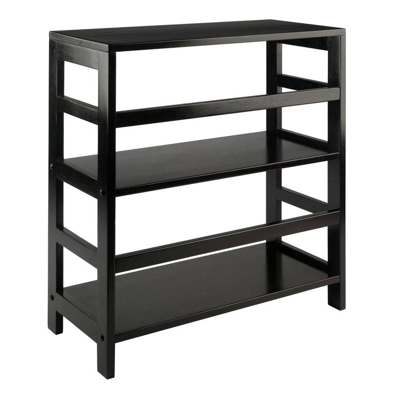 29.21" 2 Tier Leo Shelf Storage or Bookshelf Wide Espresso Brown - Winsome