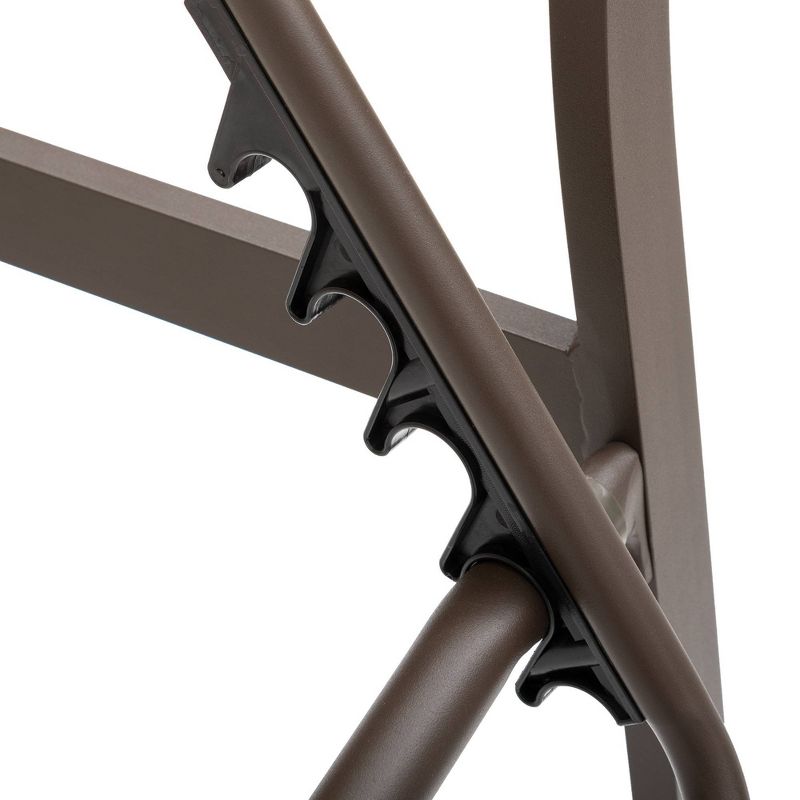 Outdoor Aluminum Adjustable Chaise Lounge Chair with Arms - Beige - Crestlive Products