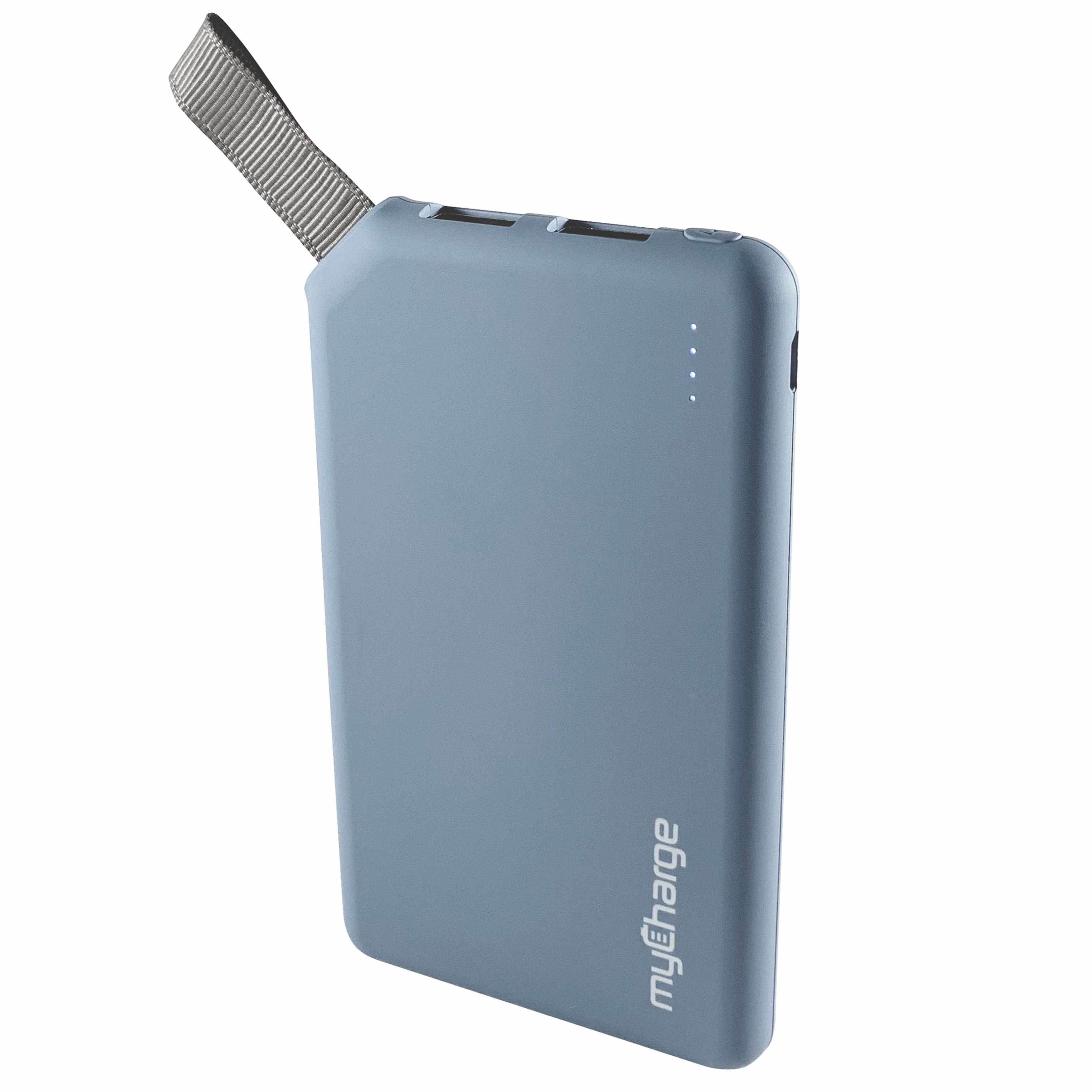 mycharge go big portable charger 6000mah external battery pack power bank for cell phones apple iphone xs, xs max, xr, x, 8, 7, 6, se, 5, samsung galaxy, lg, motorola, htc, nokia, blackberry  blue