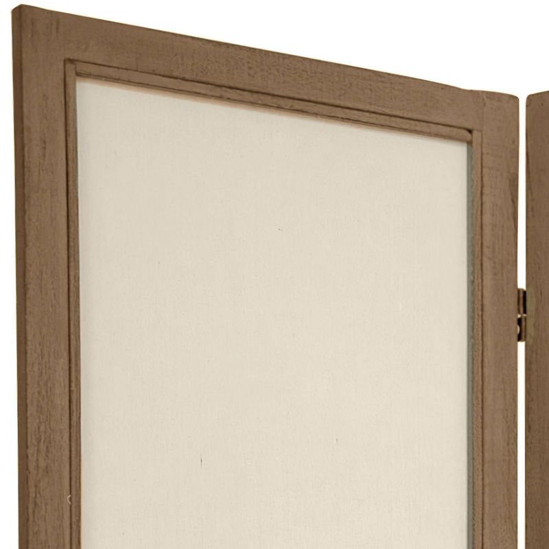 5 1/2 ft. Tall Open Lattice Fabric Room Divider - Burnt Gray (6 Panels)