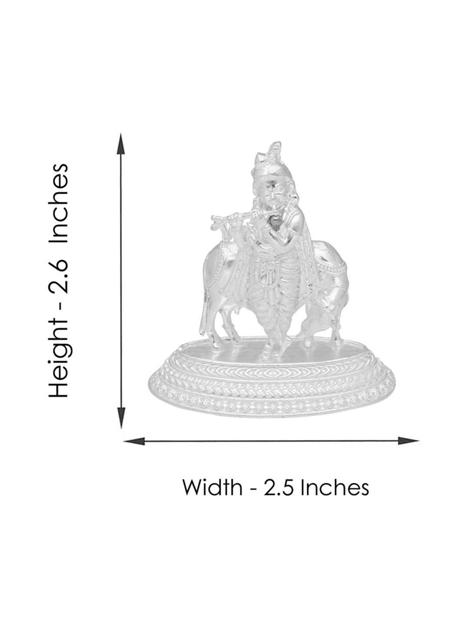 Sri Jagdamba Pearls 0.8 Silver Krishna Idol