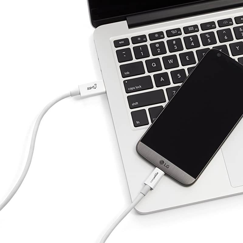 Basics USB Type-C to USB-A Male 3.1 Gen2 Adapter Charger Cable - 3 Feet (0.9 Meters) - White