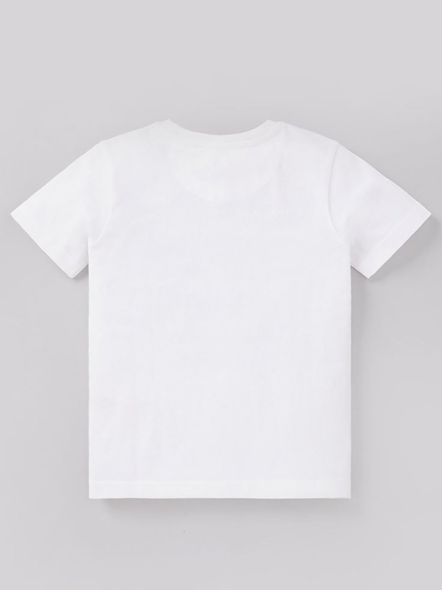 Ed-a-Mamma Kids White Printed T-Shirt
