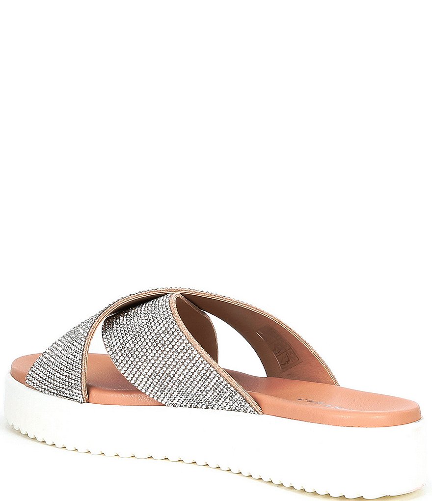 Carvela Kryptonite Jewel Encrusted Suede Platform Slides
