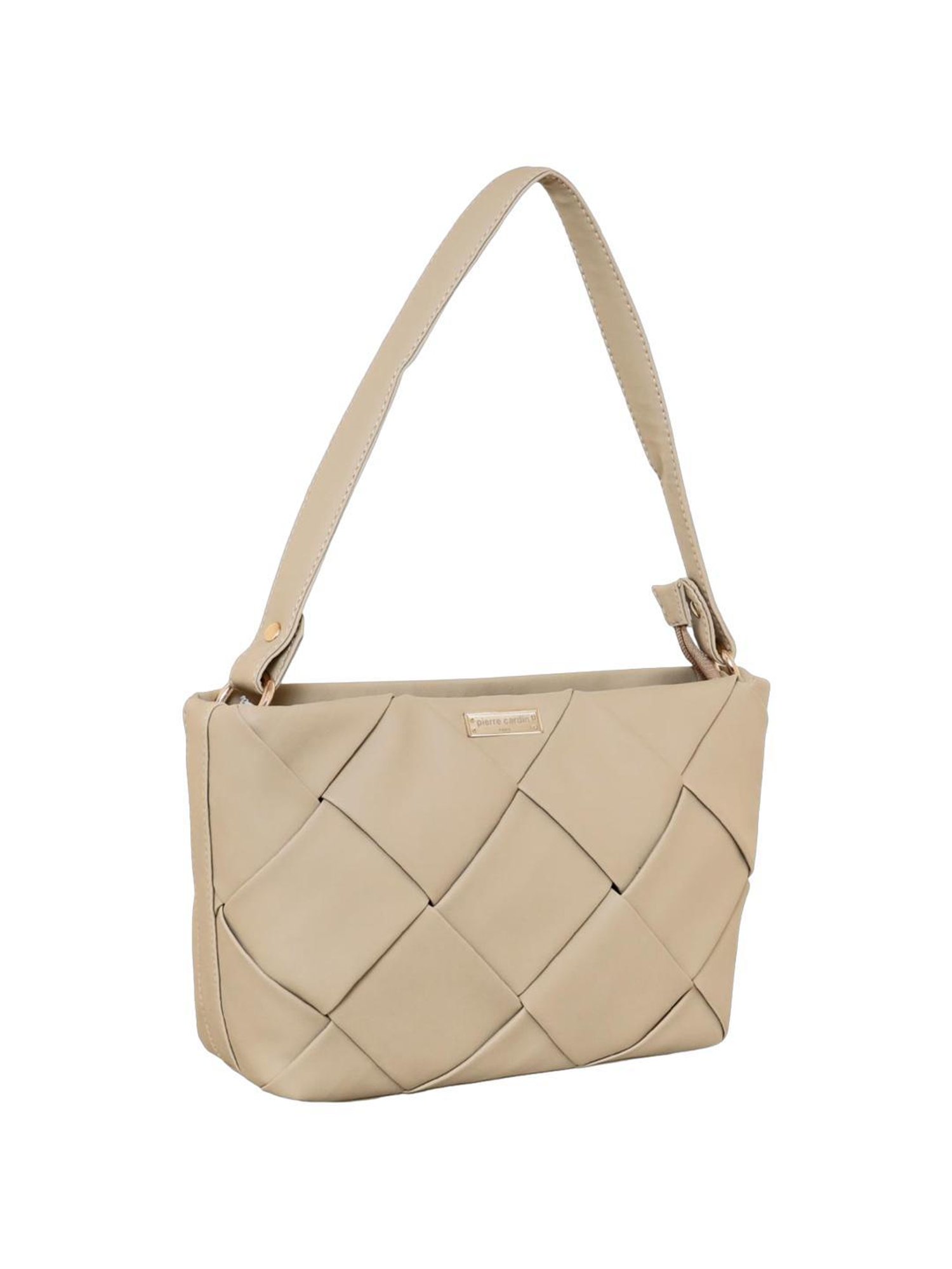 Pierre Cardin Off White Textured Tote Handbag