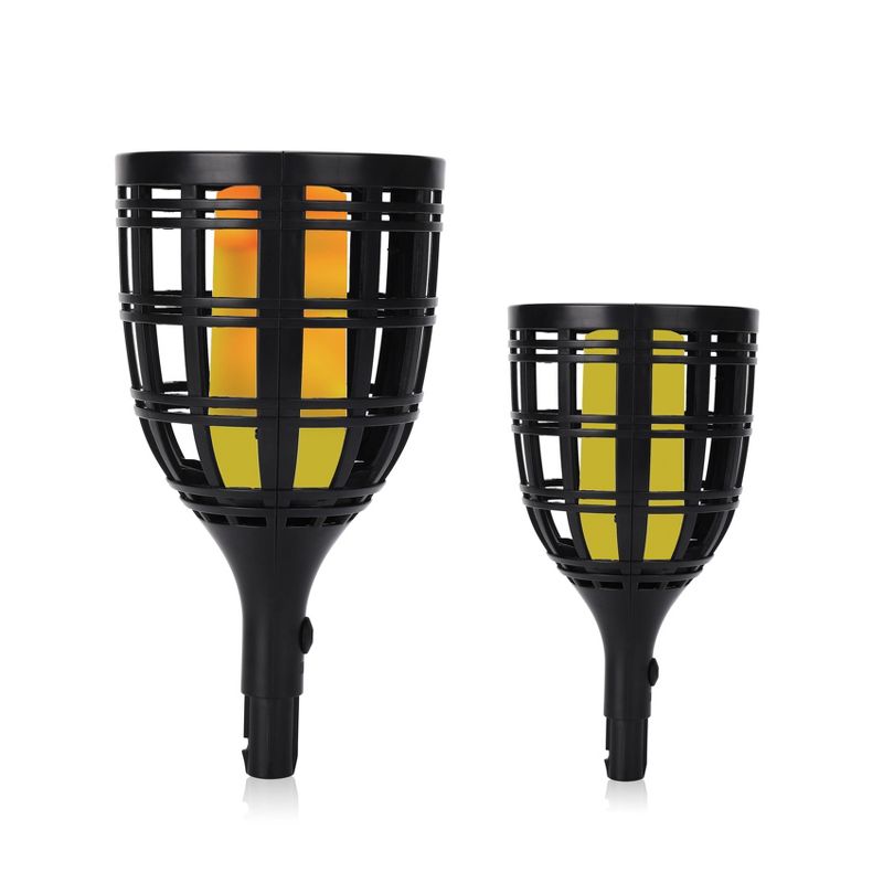 2pk LED Solar Torch Light - Techko Maid