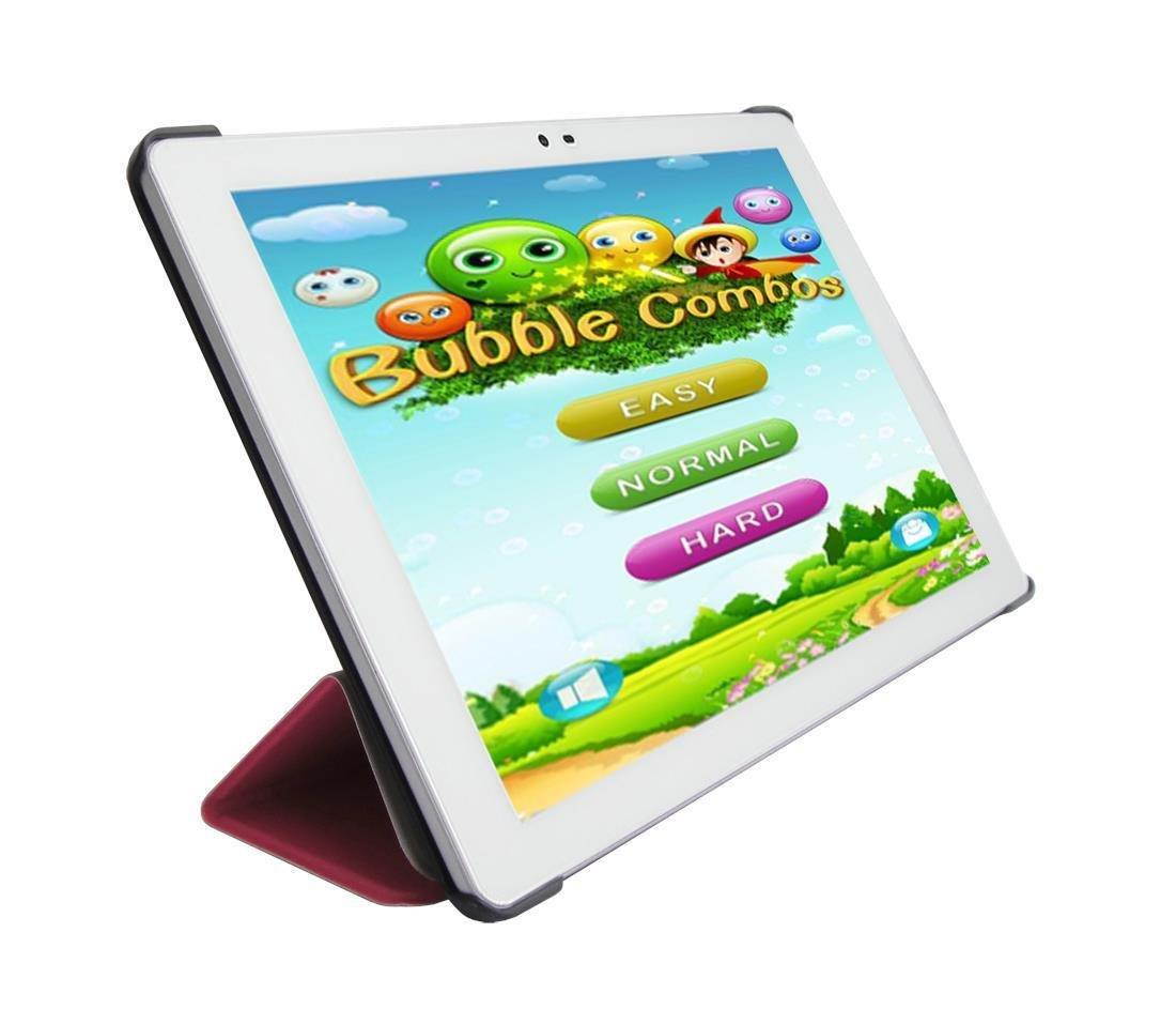 Ultra Slim Folding Cover Case for Insignia Flex 10.1 Inch NS-P16AT10 Tablet (Light Coral)