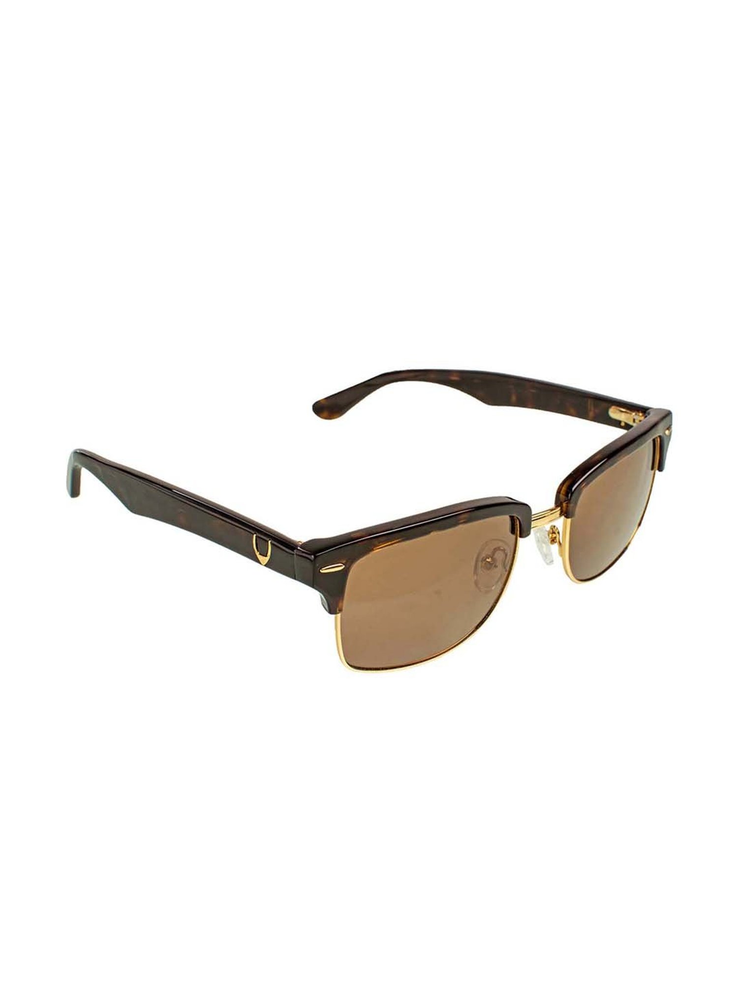Hidesign 8903439701055 Brown Polarized Fiji Clubmaster Sunglasses