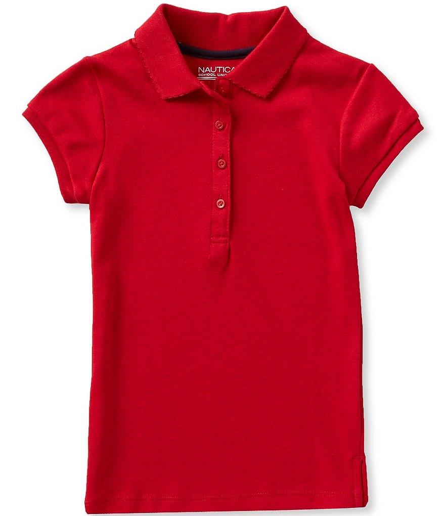 Nautica Big Girls 7-16 Short Sleeve Polo Shirt