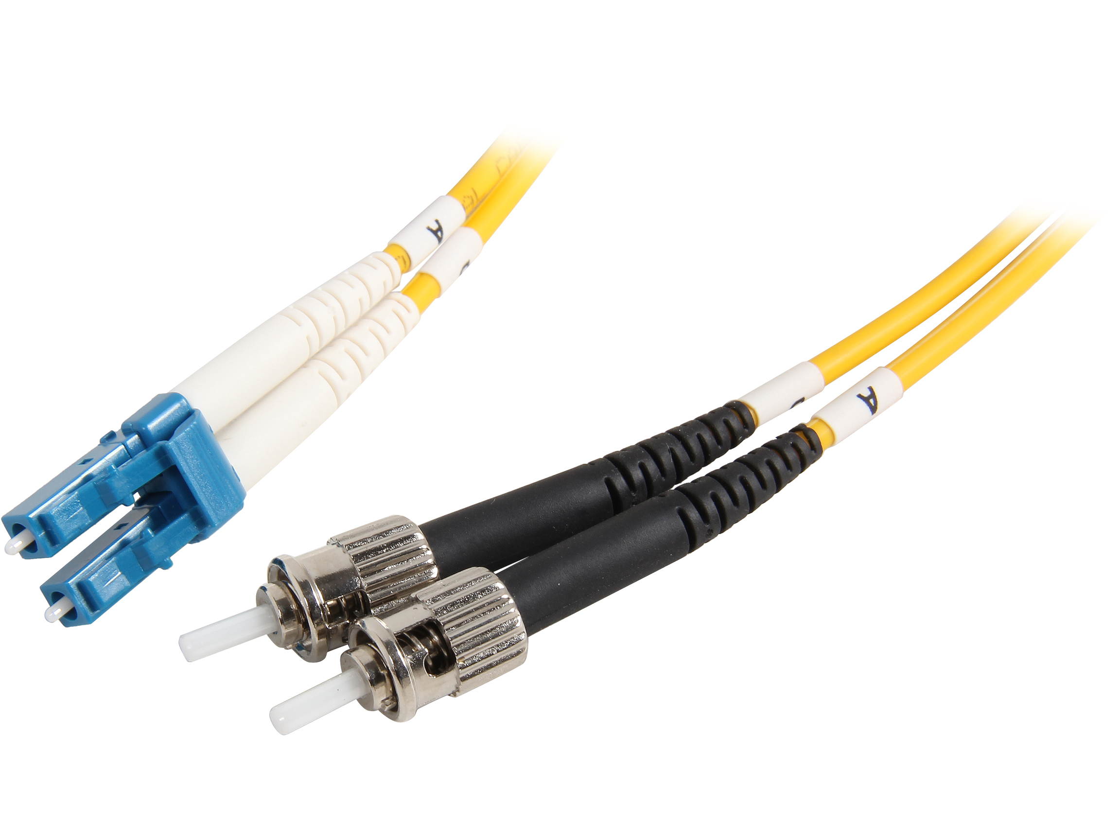 Coboc CY-OS1-LC/ST-10 32.81 ft. Fiber Optic Cable, LC/ST, Single Mode, Duplex (9/125 Type) - Yellow