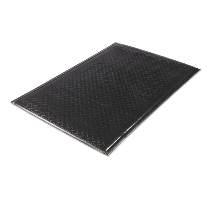 3'x5' Rectangle Solid Floor Mat Black - Guardian