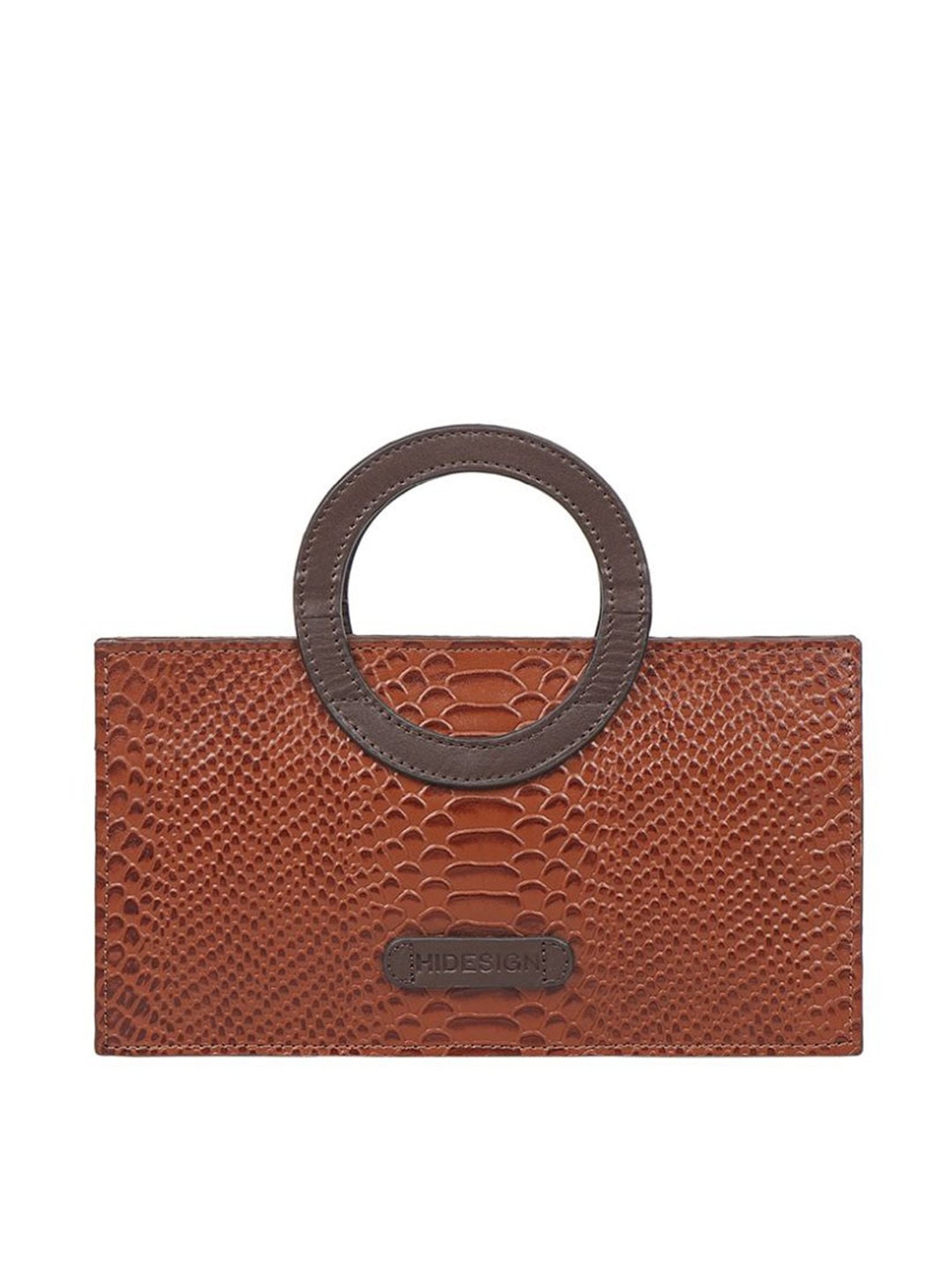 Hidesign Brazilia 01 Tan Leather Textured Handbag