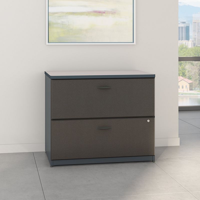 Bush Series A Slate 36W 2-Drawer Lateral File - Assembled WC84854PSU