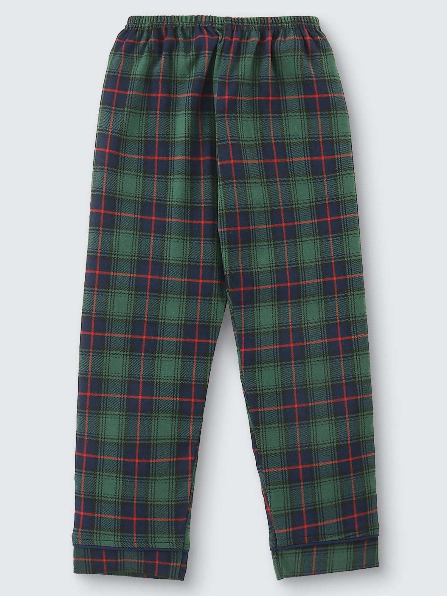 Nite Flite Boys Green & Blue Cotton Chequered Full Sleeves Shirt Set