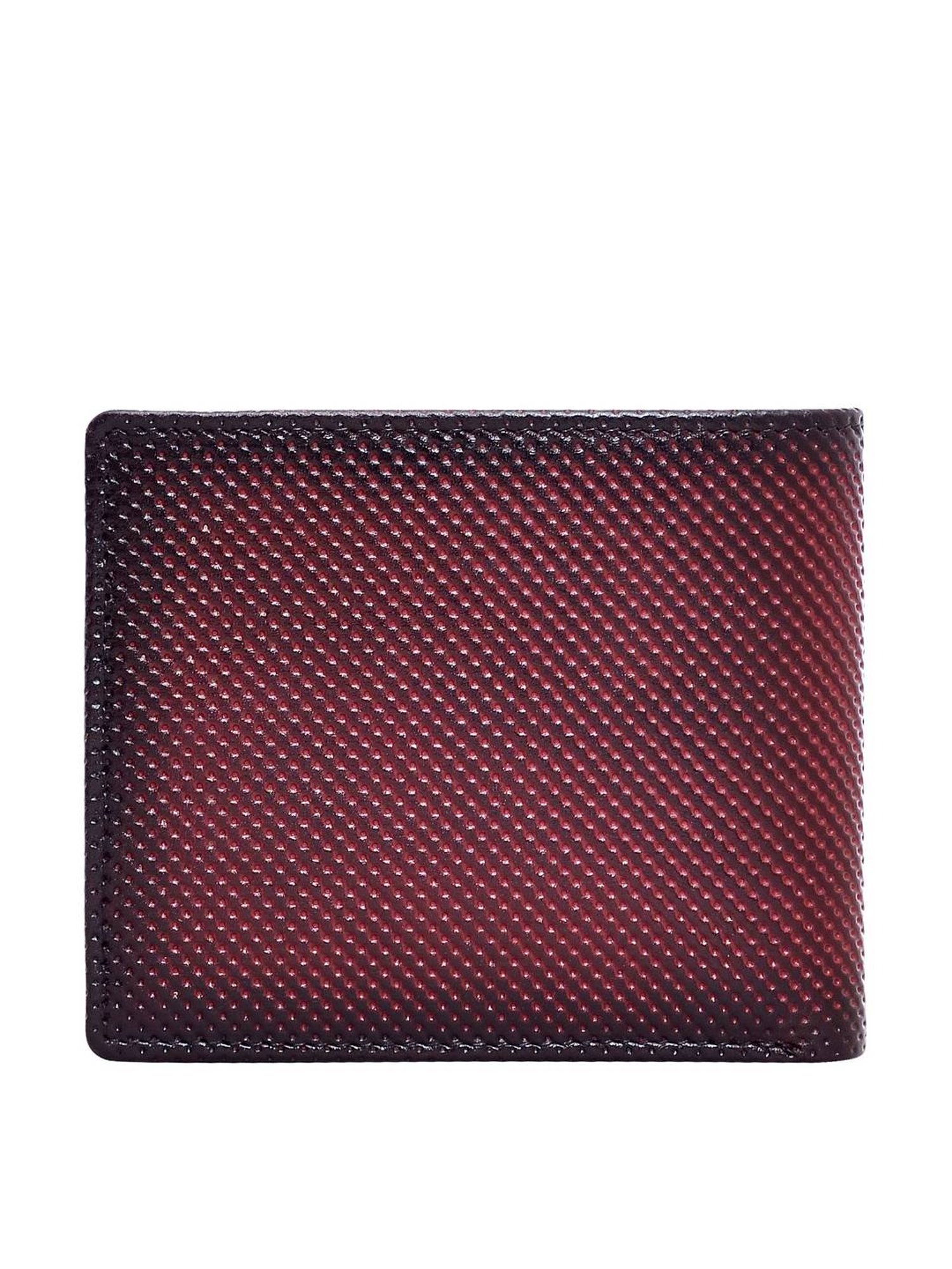 Eske Red Casual Leather Bi-Fold Wallet for Men