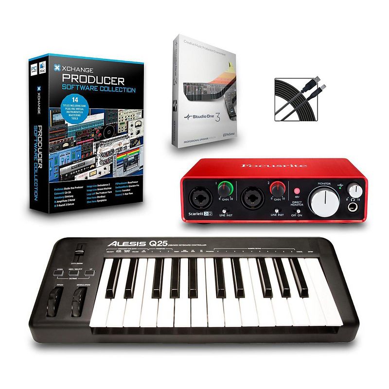 Alesis Q25 25-Key MIDI Keyboard Controller Packages Intermediate Production Package