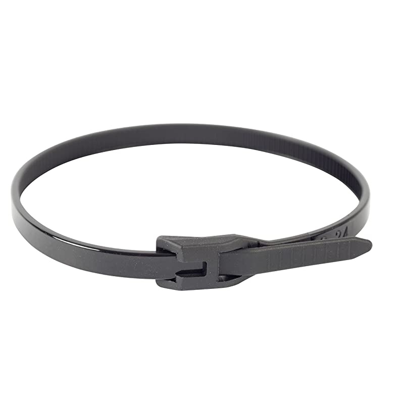 CTCH860100UVB LowProfile Cable Ties 8 Inch 60 Lbs Tensile Strength Wire Cord Management Industrial Household Use Nylon Zip Tie 100 Pk UV Black