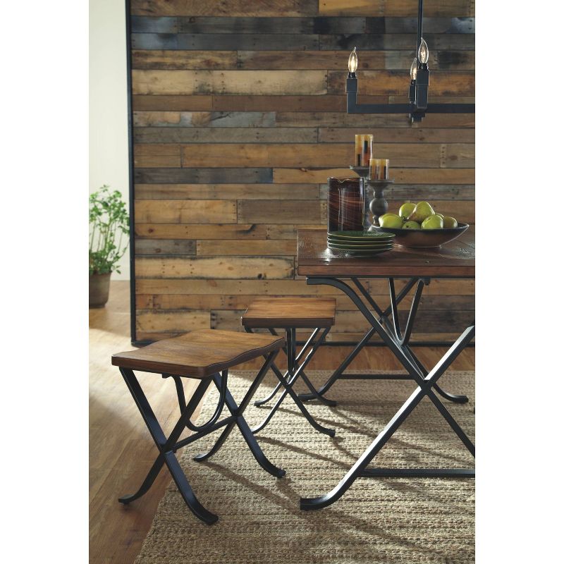 Set of 5 Freimore Dining Room Table and Stools Medium Brown - Signature Design by Ashley