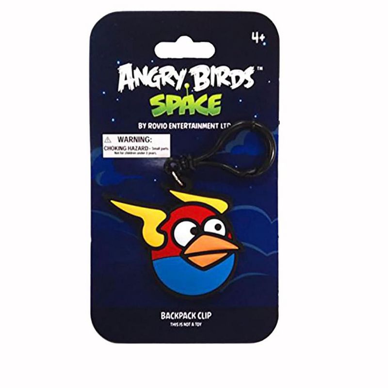 Commonwealth Toys Angry Birds Space Lightning Blue Bird 3.5" PVC Backpack Clip On