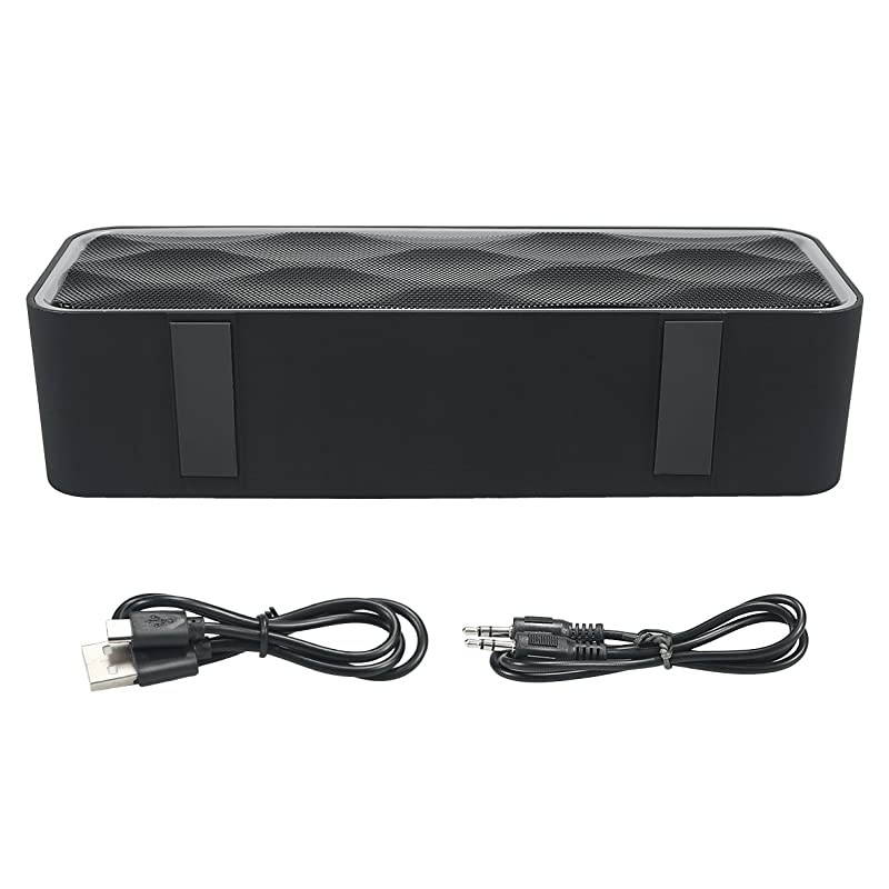 Wireless Bluetooth Speaker with AUXUSBTF Card SlotOutdoor Portable Stereo Speaker with HD AudioEnhanced Bass DualDriverHandsfree Calling FM Radio Speaker for TravelParty Grey