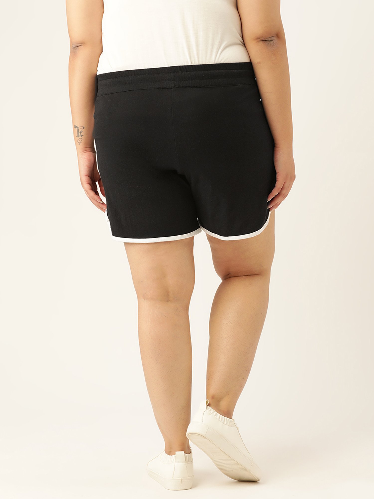 theRebelinme Black Cotton Shorts