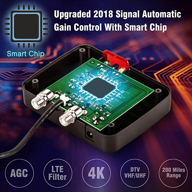 Outdoor HD TV Antenna Strongest Up to 200 Miles Long Range with Motorized 360 Degree Rotation UHFVHFFM Radio with Infrared Remote Control Advanced Design Plus Installation Kit