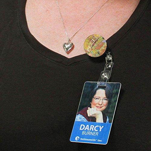 Buttonsmith Monet Tinker Reel Deluxe Retractable Badge Reel With Belt Clip and Extra-Long 36 inch Standard Duty Cord - Made in the USA, 1 Year Warranty