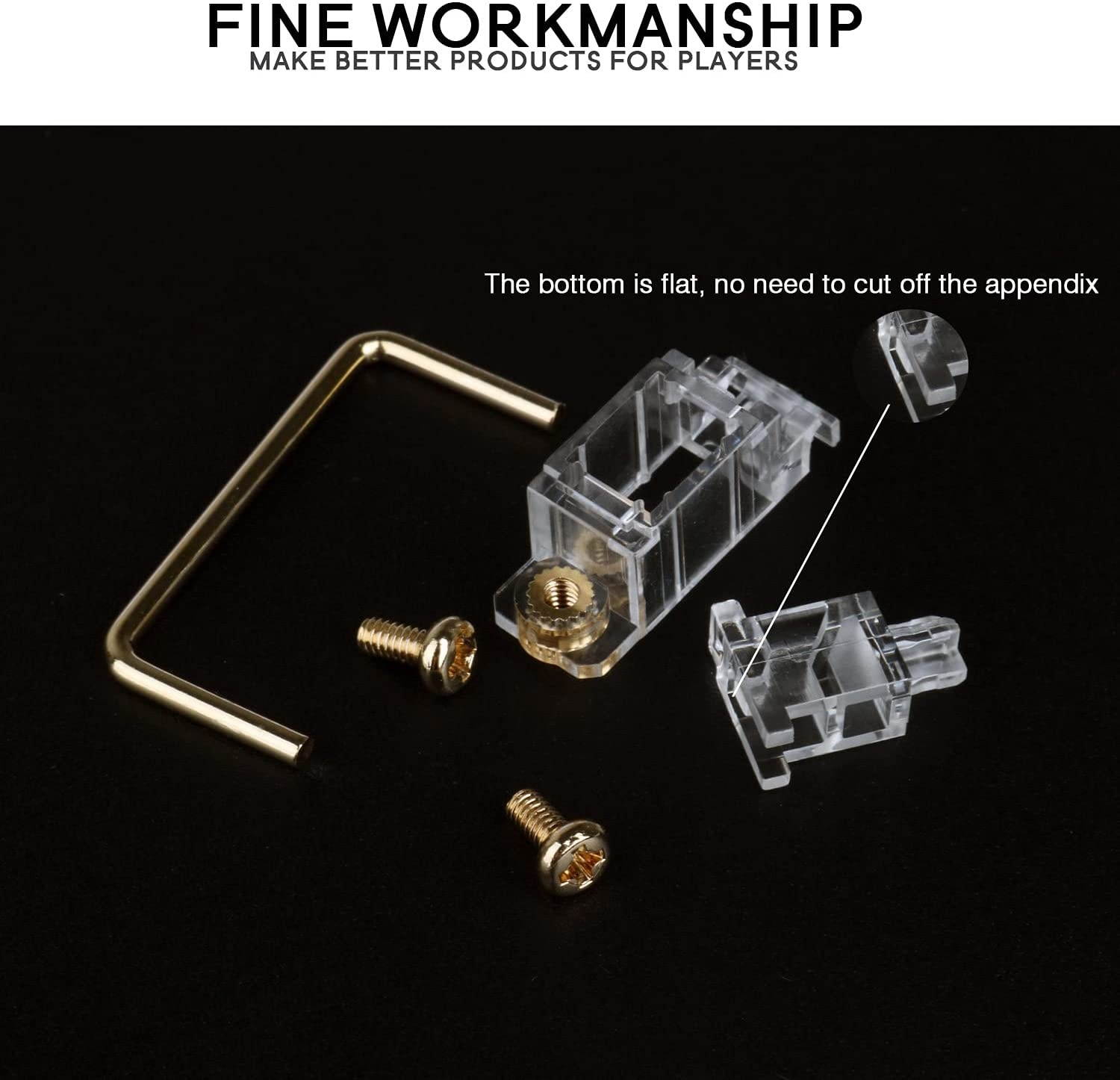 Screw Stabilizers Gold Plated PCB Stabilizers Mechanical Keyboard Accessories Transparent PC Material Satellite Switch 6.25u 2u for Mechanical Keyboard