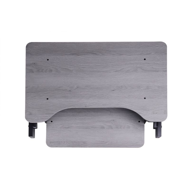Basic Height Adjustable Sit to Stand Desk Computer Riser Gray - Rocelco