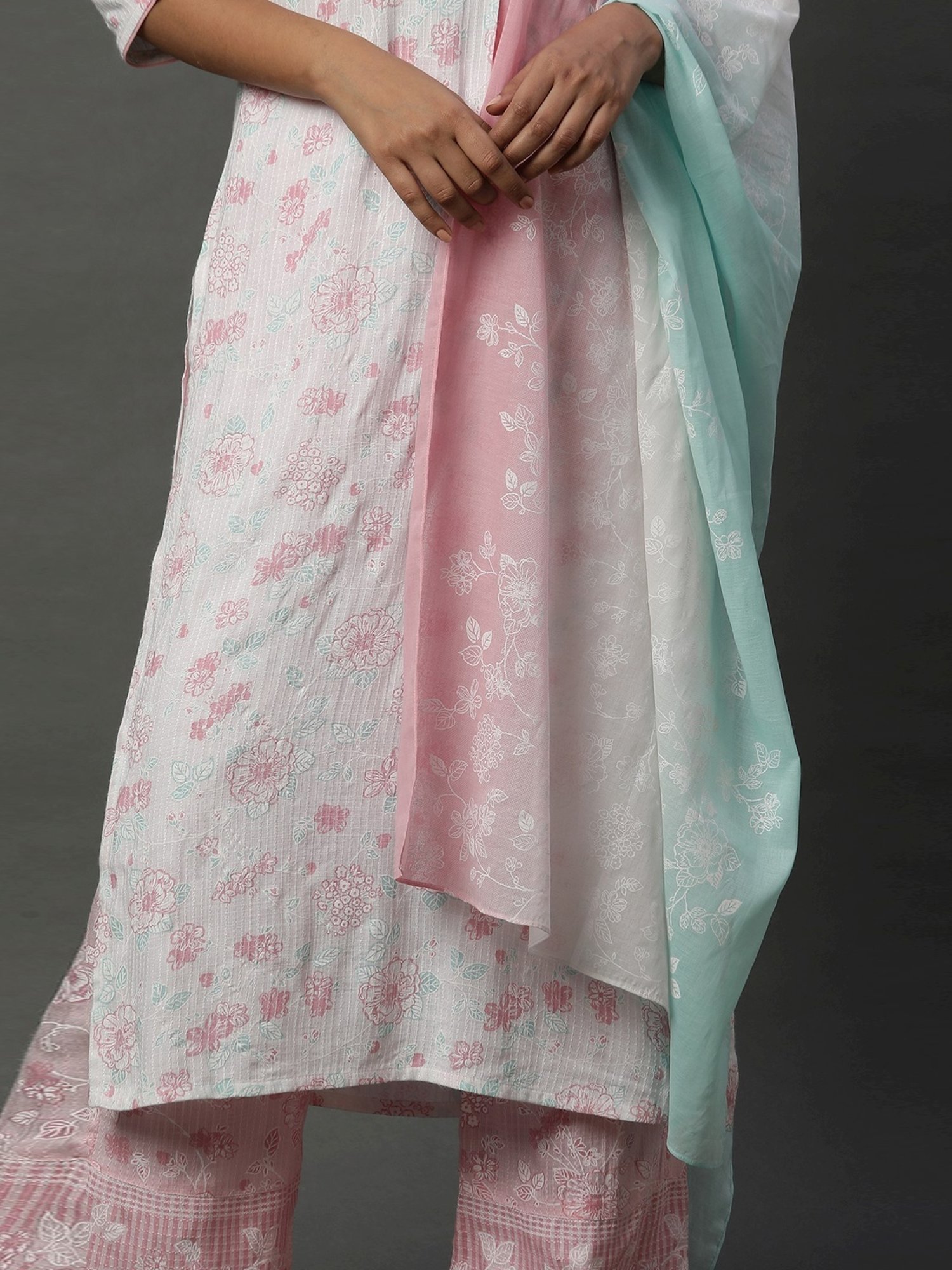 Aurelia Multicolored Cotton Printed Dupatta