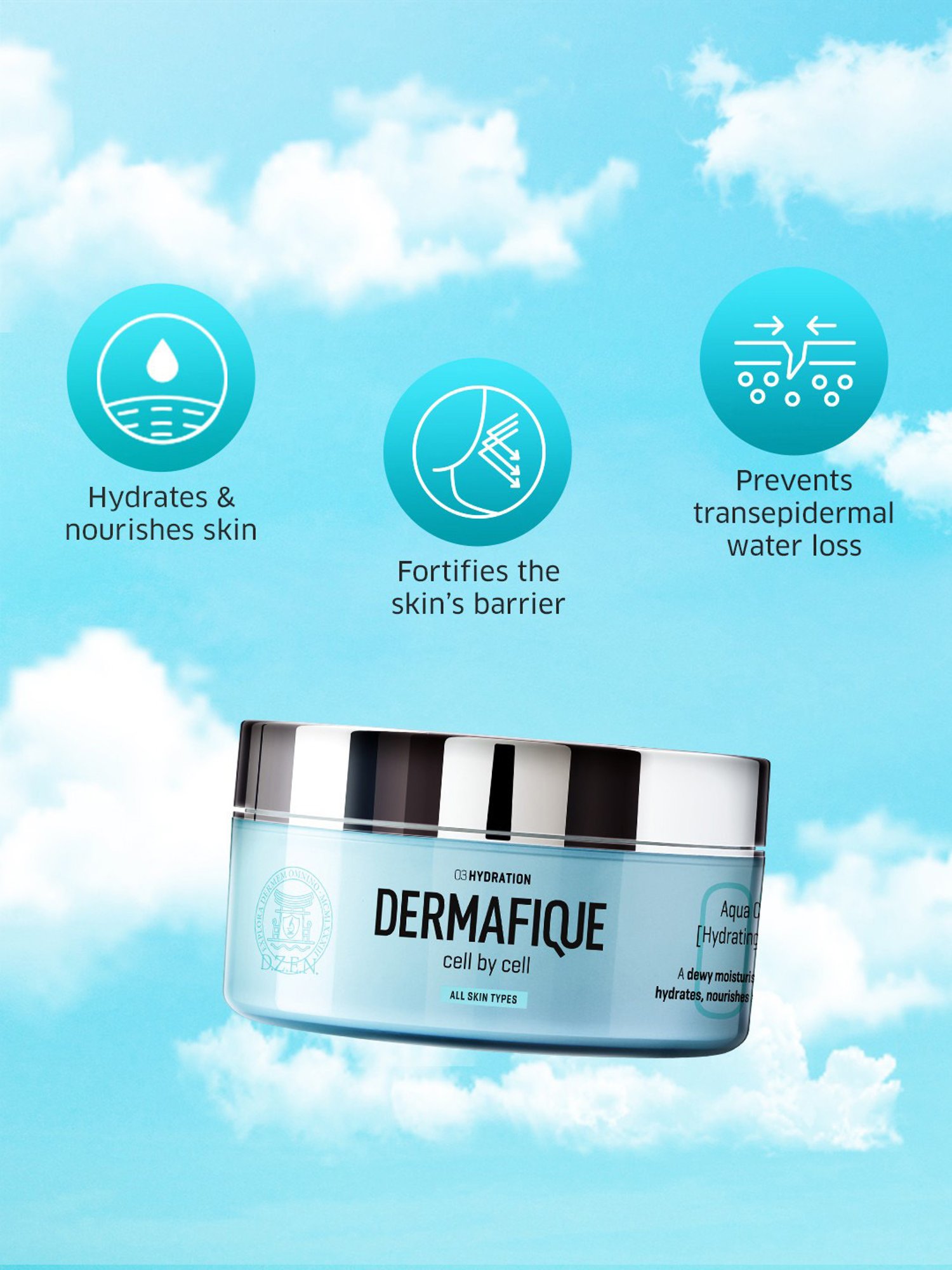 Dermafique Aqua Cloud Hydrating Creme - 200 gm
