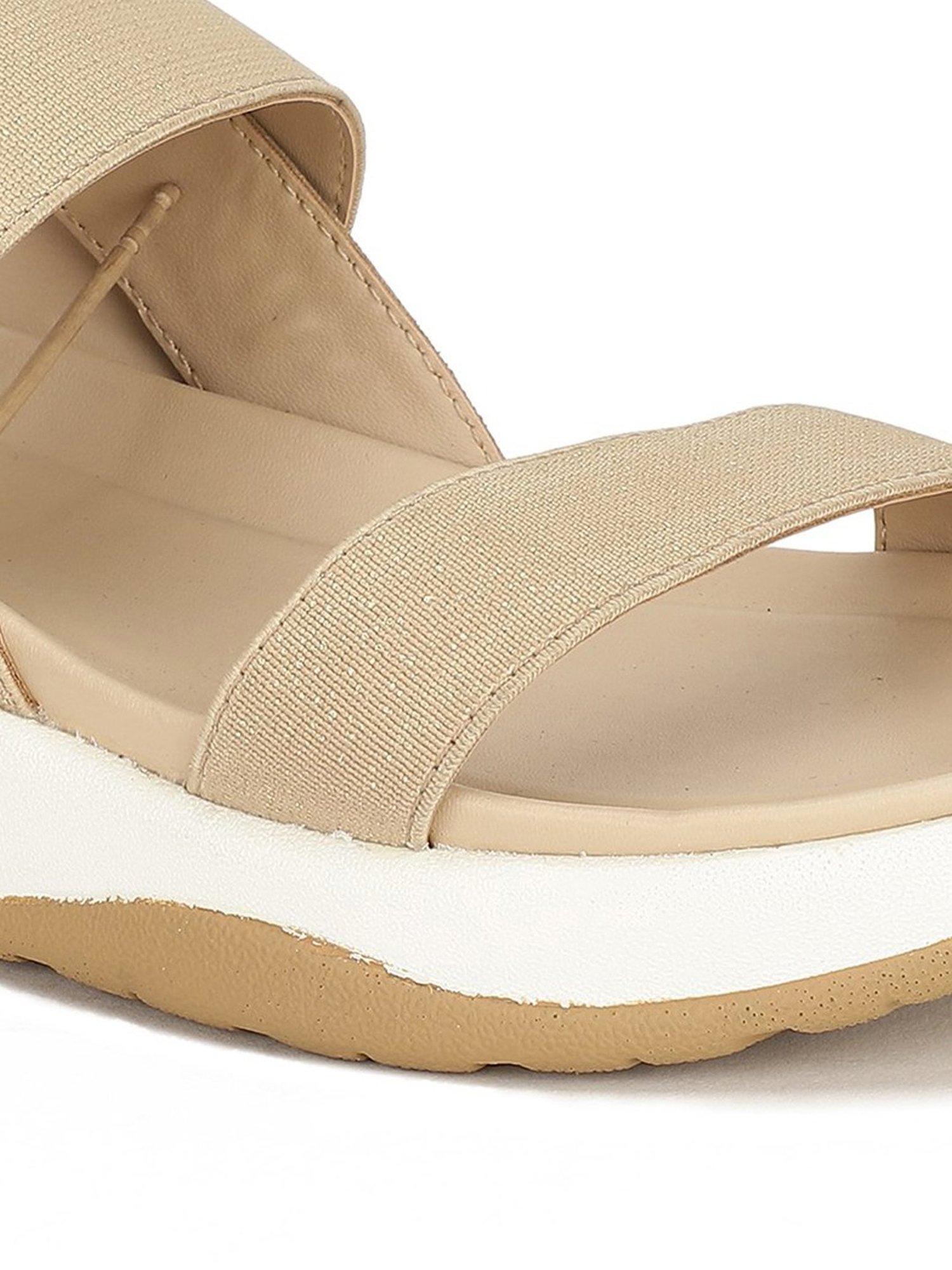 Bata Women's Red Label Beige Sling Back Wedges
