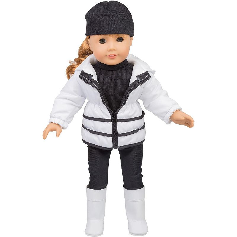 Dress Along Dolly Winter Snow Outfit for American Girl Doll, 5 Pieces