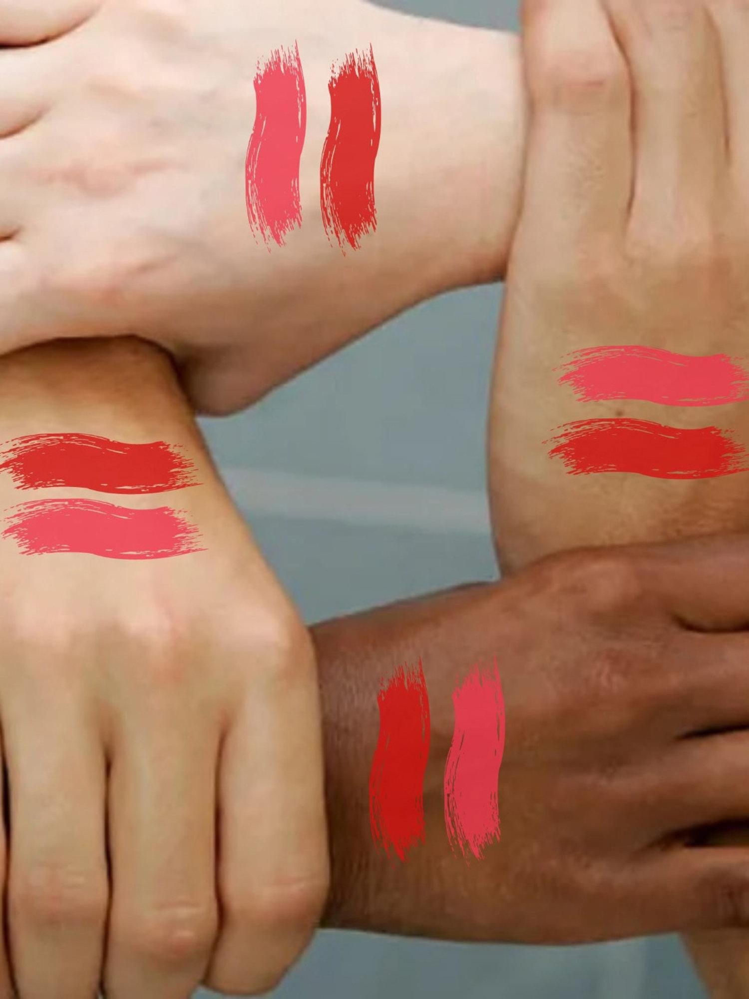 KINDED Lip Eye Cheek Tint Barbie Pink & Brick Red Combo