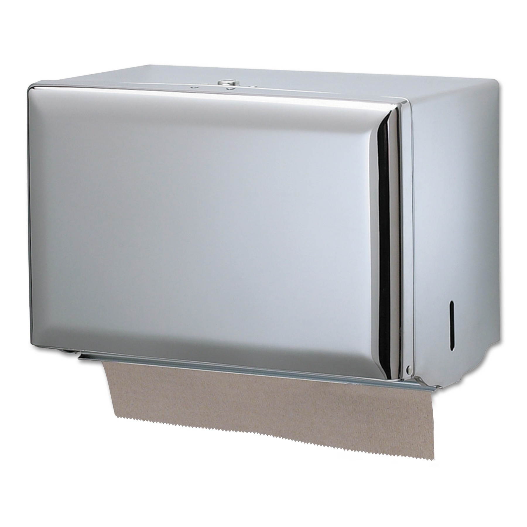 San Jamar T1800XC Standard Key-Lock Singlefold Towel Dispenser, Steel, 10 3/4 x 6 x 7 1/2, Chrome, 1 Each