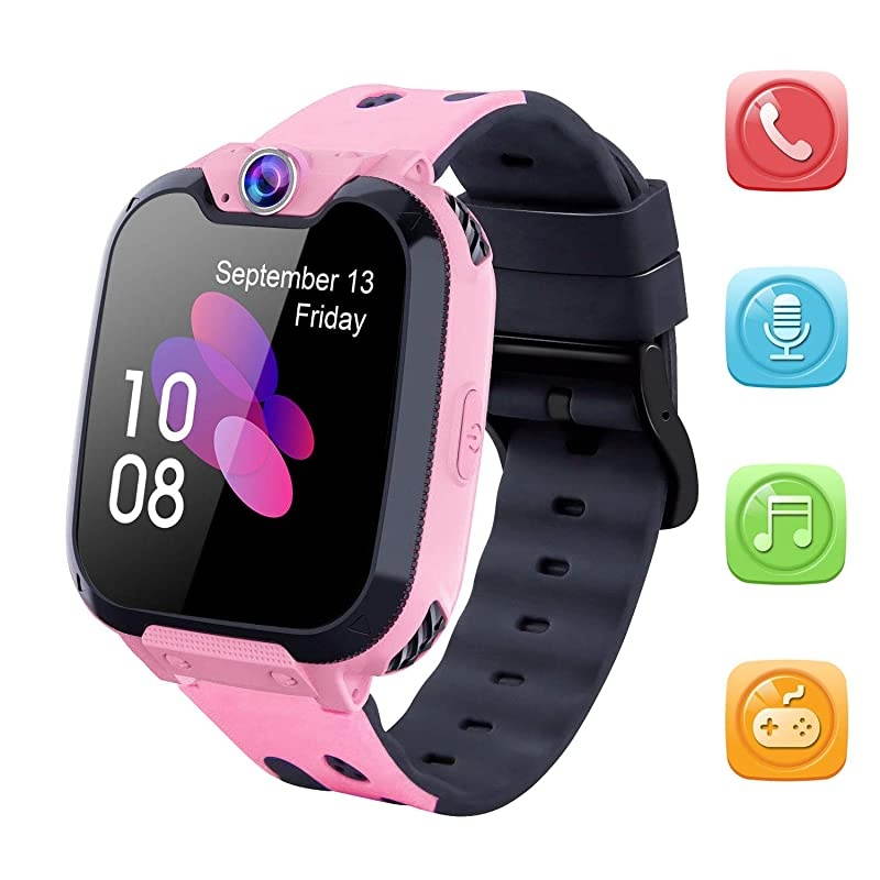 Smart Watch for Boys Girls HD Touch Screen Sports Smartwatch Phone with Call Camera Games Recorder Alarm Music Player for Children Teen Students