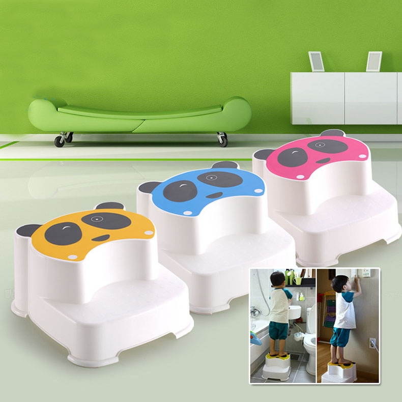 Dear customer: If the product has different styles, colors or models, please Email us after placing the order.Kids Panada Double Ottoman Stool Children Multifunction Plastic Chair