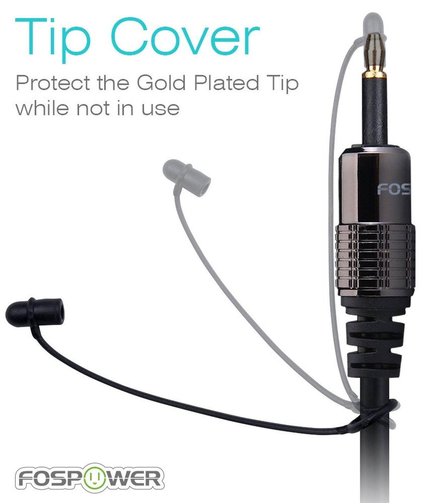 FosPower (3 Feet) 24K Gold Plated Toslink to Mini Toslink Digital Optical S/P...