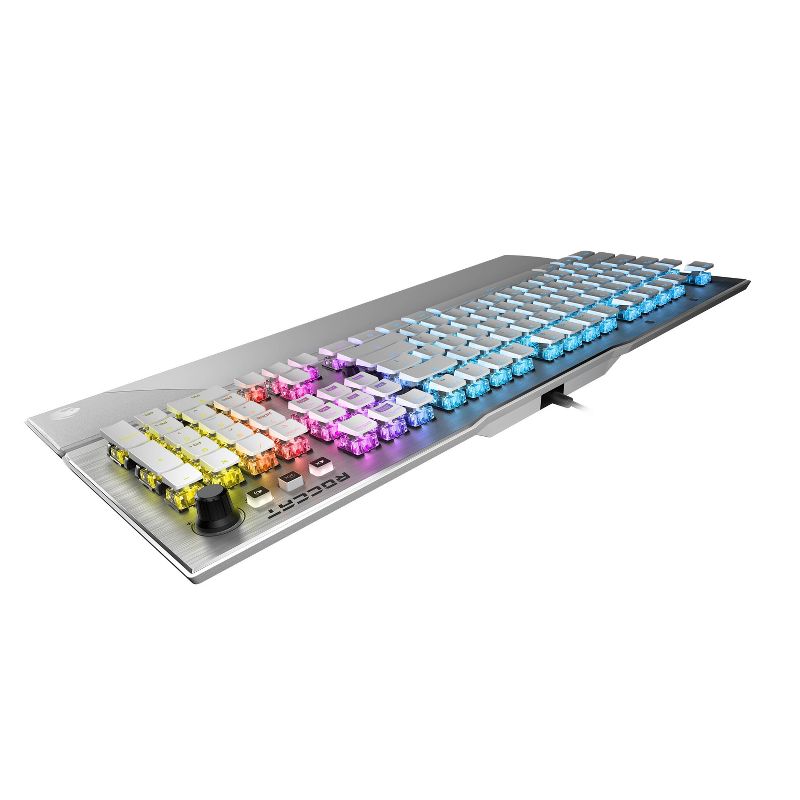 ROCCAT Vulcan 122 Aimo PC Gaming Keyboard Brown Titan Switch - White/Silver