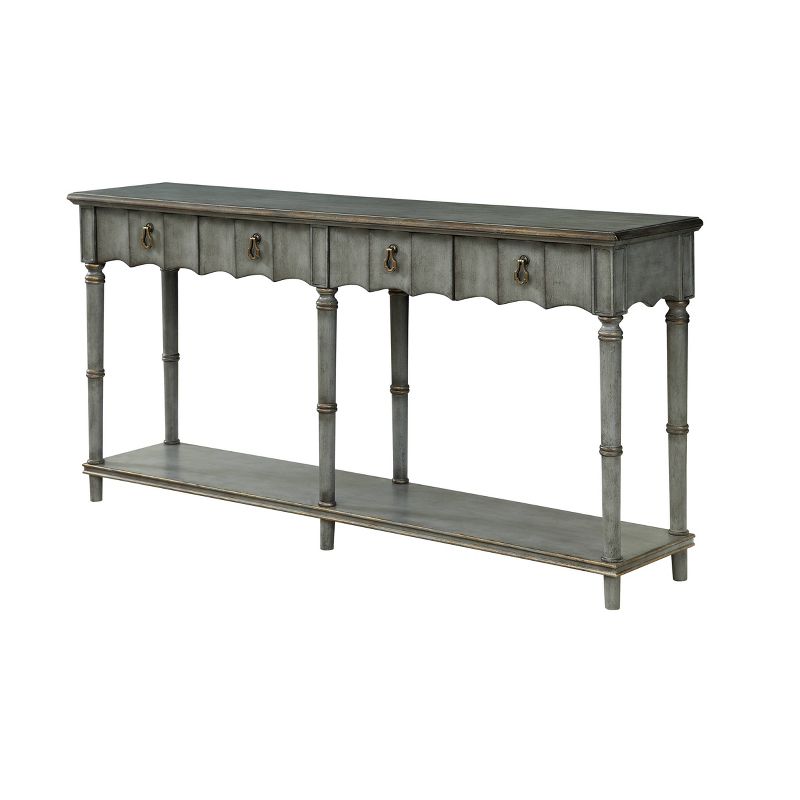 Idaville 4 Drawer Console Table Gray - Treasure Trove Accents