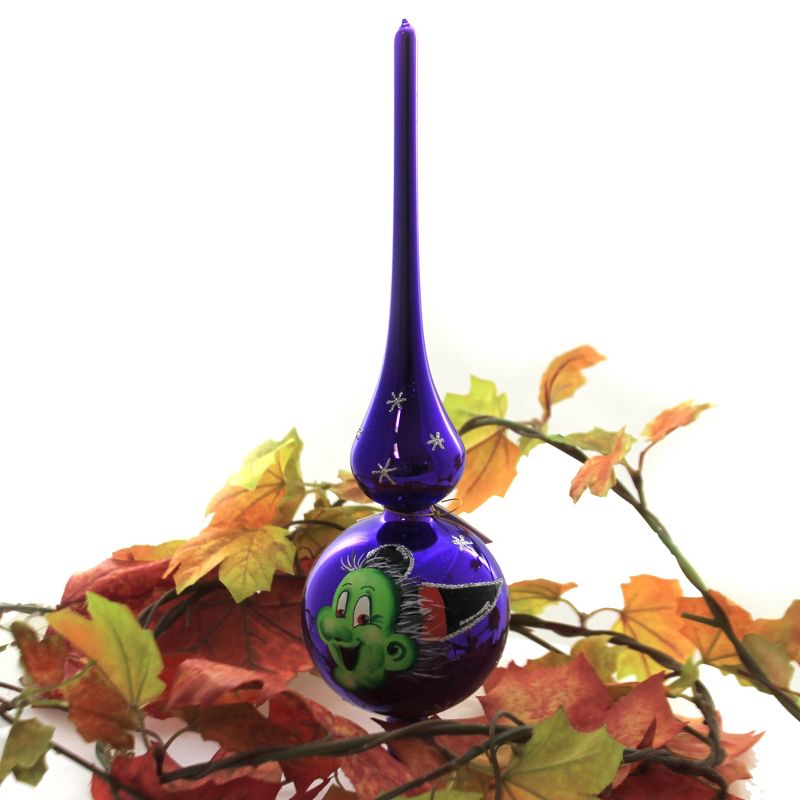Laved Italian Ornaments Halloween Purple Witch Finial Italian  -  Tree Toppers