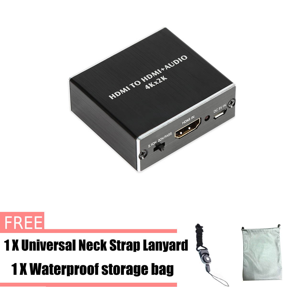 4K x 2K 3D HDMI to HDMI and Optical SPDIF + 3.5mm Stereo Audio Extractor Converter HDMI Audio Splitter Adapter