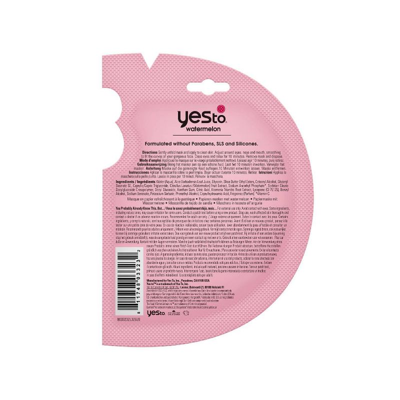 Yes To Watermelon Super Fresh Paper Mask - 0.6 fl oz