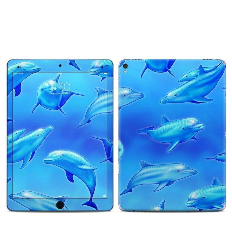 iPad Pro 9.7in Skin - Swimming Dolphins by Dan Morris - Sticker Decal