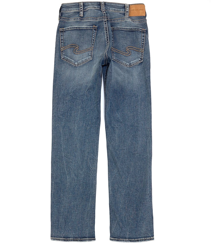 Silver Jeans Co. Grayson Distressed Easy Classic Straight Jeans