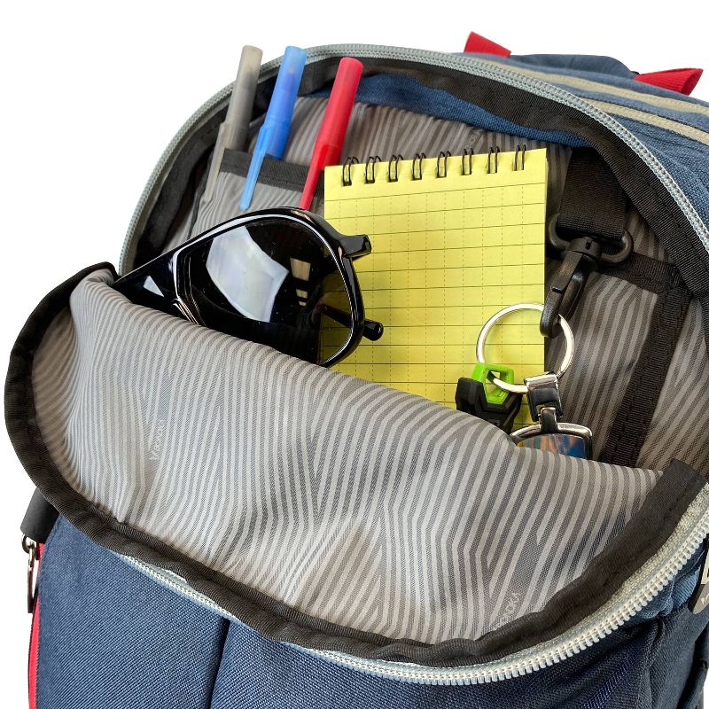 Bondka 20.5" Jumpstreet Backpack - Blue/Black with Red Accent