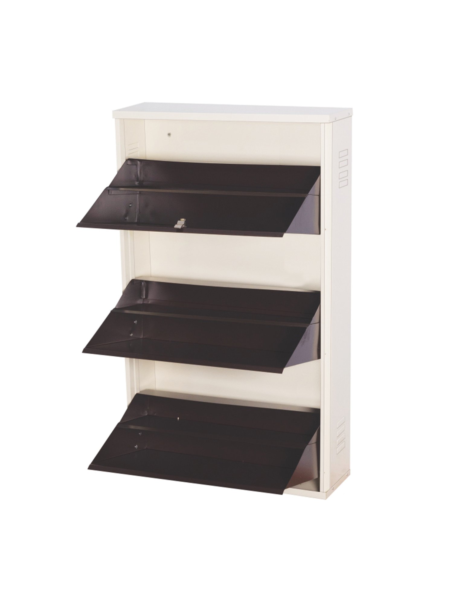 Delite Kom Metal Shoe Rack - 24" 6 Shelf, Double Decker, Ivory Coffee, PowderCoat, Wall Mount, DIY