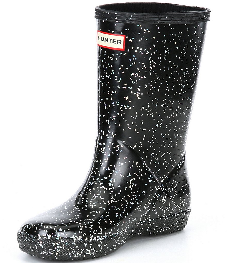 Hunter Girls' First Giant Glitter Waterproof Rainboots (Toddler)