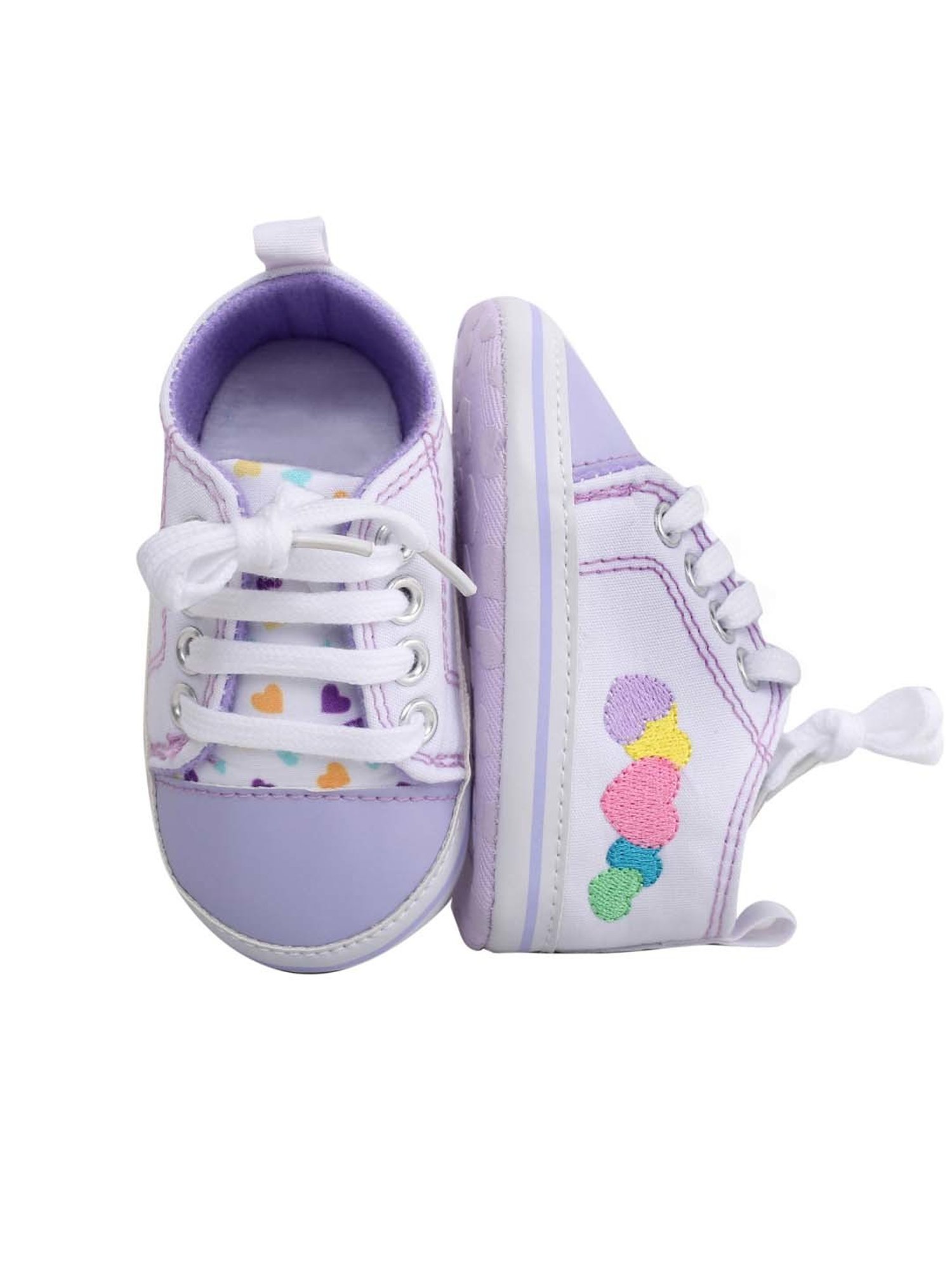 Baby Moo Kids Purple Lace Up Shoes